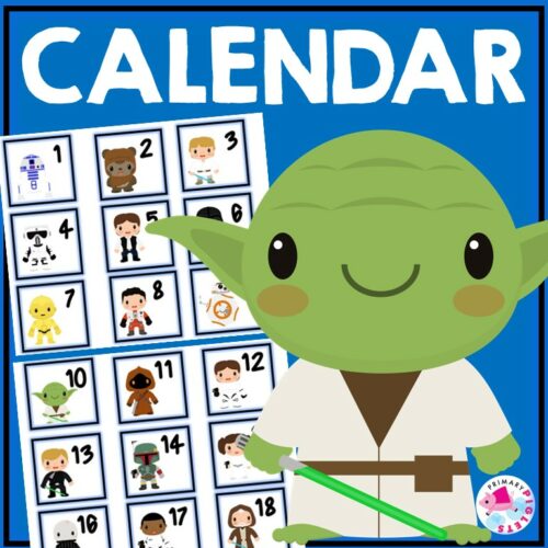 Star Wars Classroom Calendar Pocket Chart Calendar Cards Star Wars Decor Star Wars Theme Bulletin Board's featured image