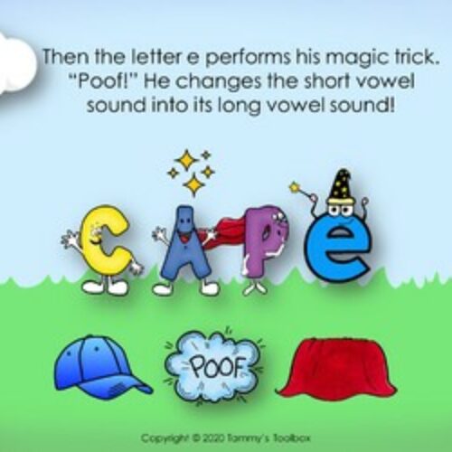 Magic e Silent e Syllable Practice Printable Storybook and Task Cards ...