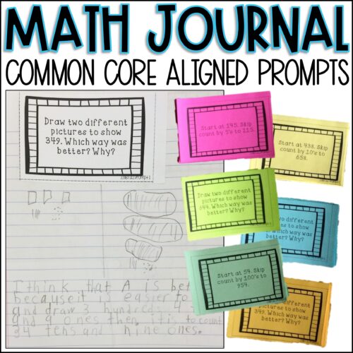 2nd Grade Math Journal Prompts for Common Core Standards's featured image