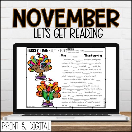 November DIGITAL Lets Get Reading 2nd Grade Reading Activities and Videos's featured image