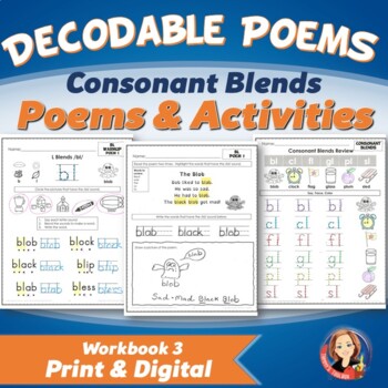 Consonant Blends Decodable Readers Poems and Worksheets