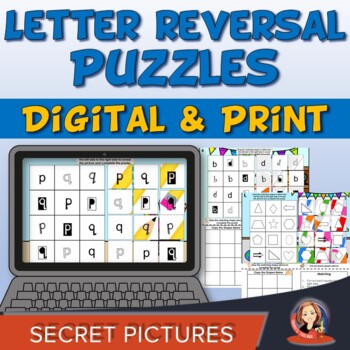 Letter Reversal and Visual Discrimination Secret Picture Puzzles