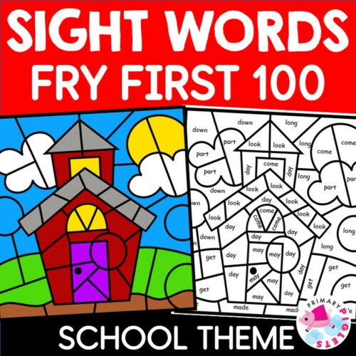 Color by Code BACK TO SCHOOL Color by Sight Words {Fry First Hundred 1st Grade} 1 Rating
