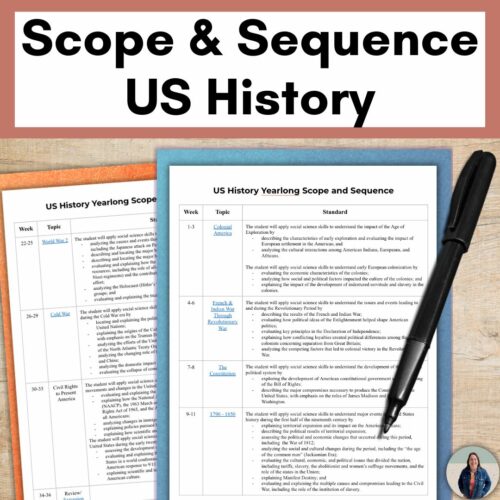 Free US History Scope and Sequence Pacing Guide's featured image