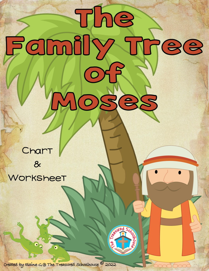 The Family Tree of Moses Chart and Worksheet