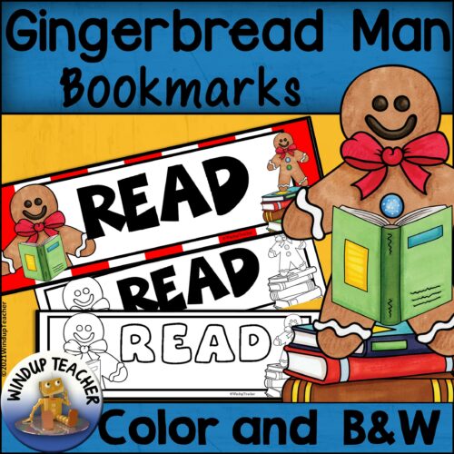 Gingerbread Man READ Bookmarks | Color and B&W's featured image