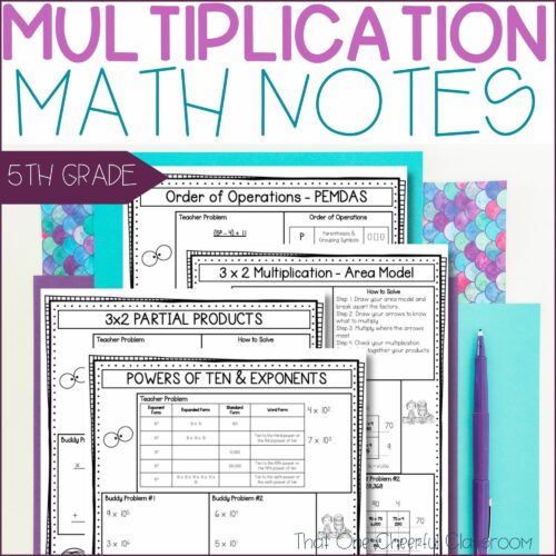 5th Grade Place Value, Multiplication, Exponents Math Notes's featured image