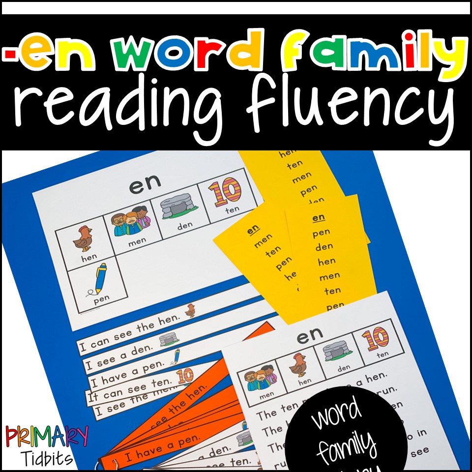 CVC Word Reading Fluency for en Word Family