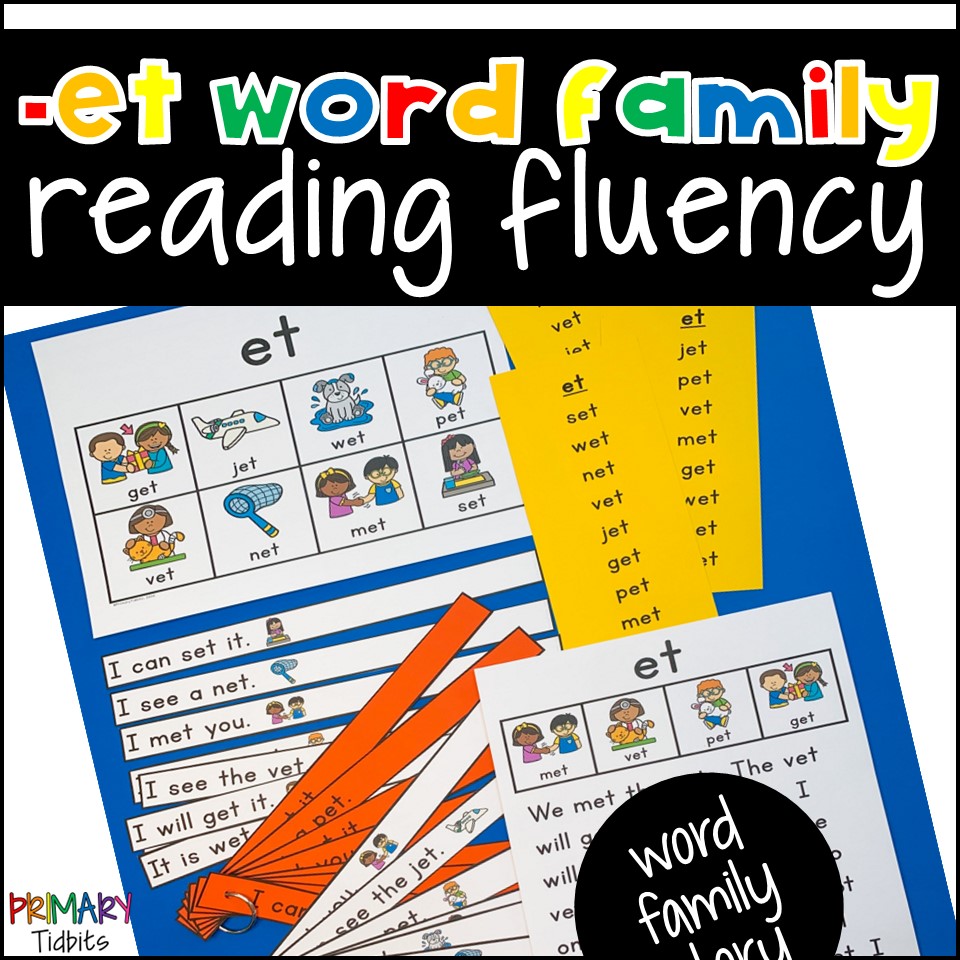 CVC Word Reading Fluency for et Word Family