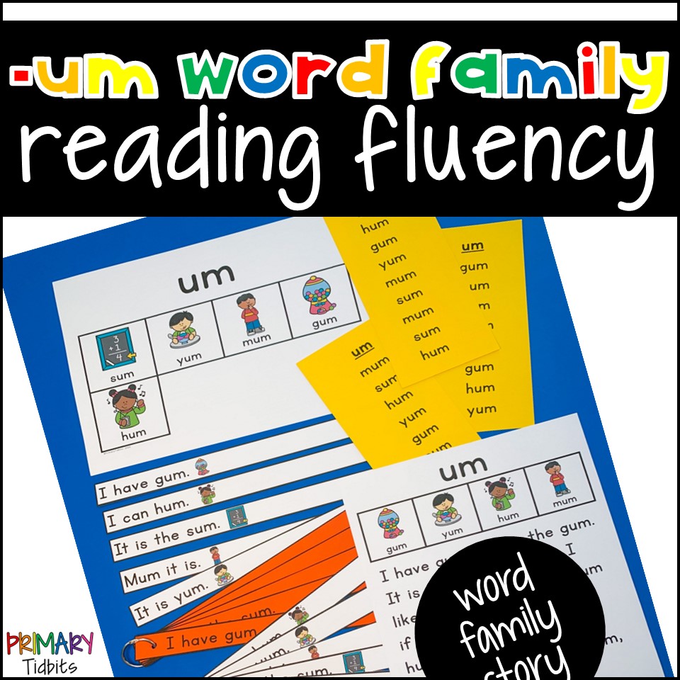 CVC Word Reading Fluency for um Word Family
