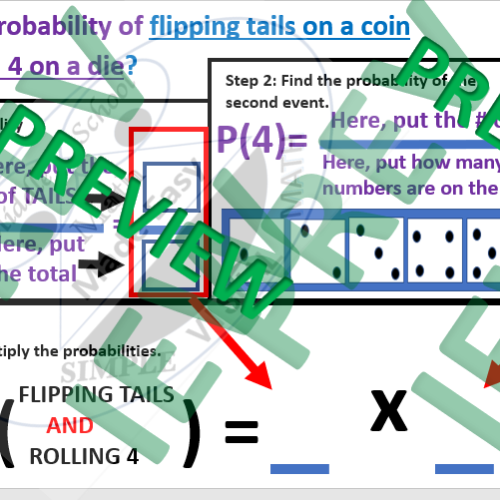 Find probability of compound events: worksheet with step by step guide & visuals's featured image