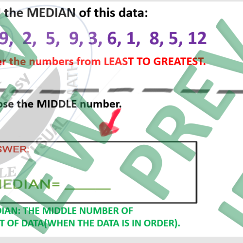 Measure of Center: Find the MODE and MEDIAN: Worksheets with visuals and steps's featured image