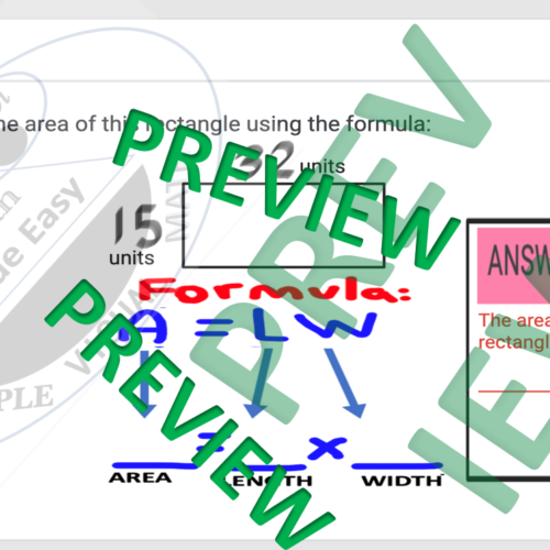 Find area of rectangles and squares using the formula: worksheet with steps's featured image