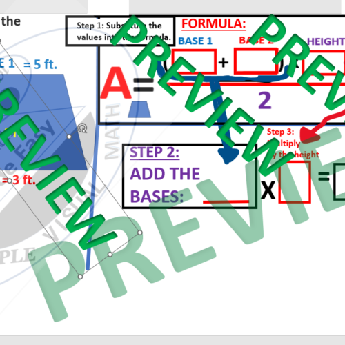 Find area of a trapezoid using the formula: worksheets with visuals and steps's featured image