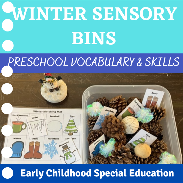 Winter Sensory Bin for Preschool - Stay At Home Educator