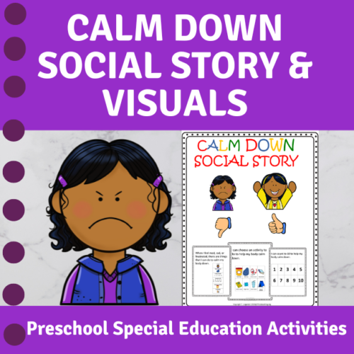 Calm Down Behavior Intervention Social Skill Story Special Education, Autism