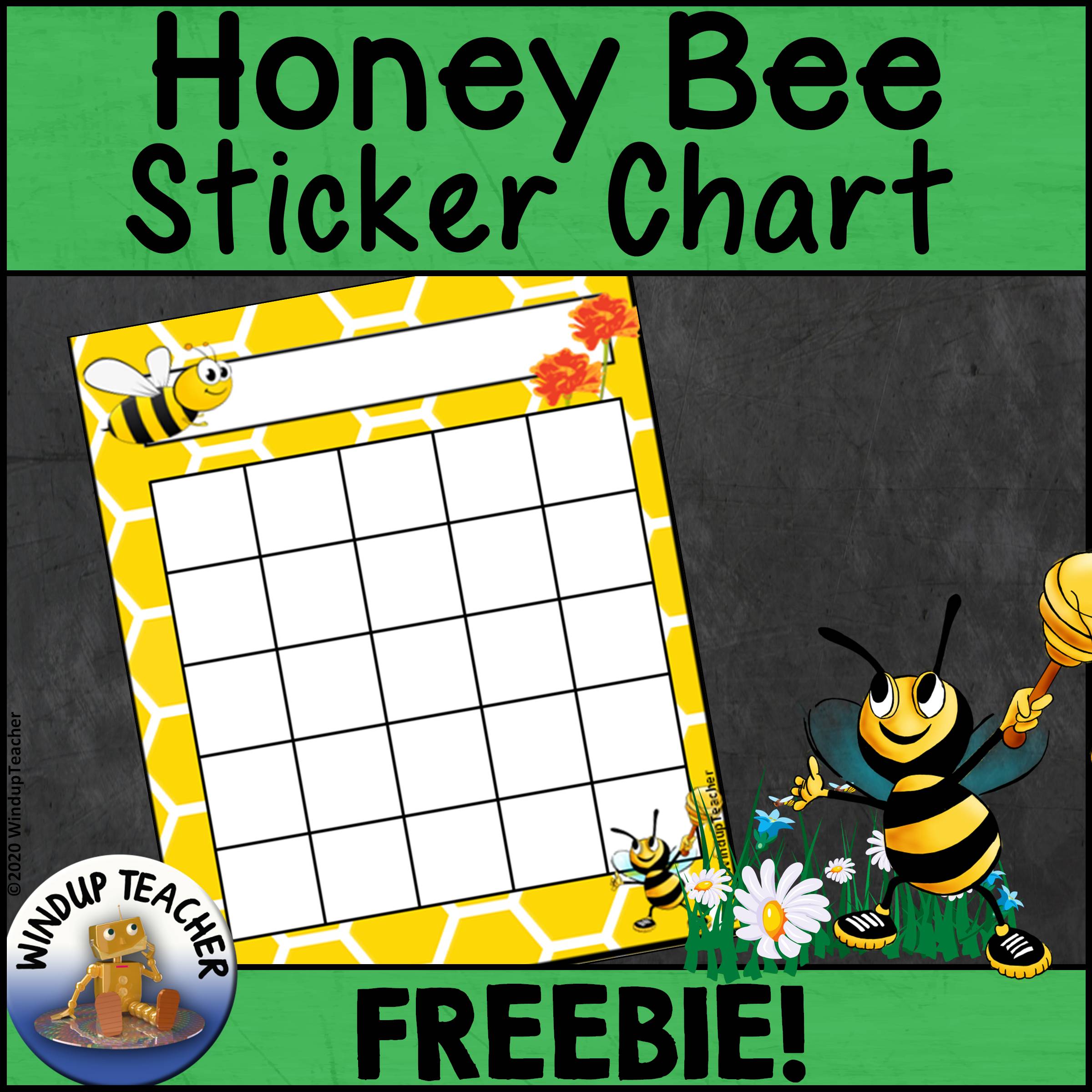 Honey Bee Sticker Chart FREEBIE