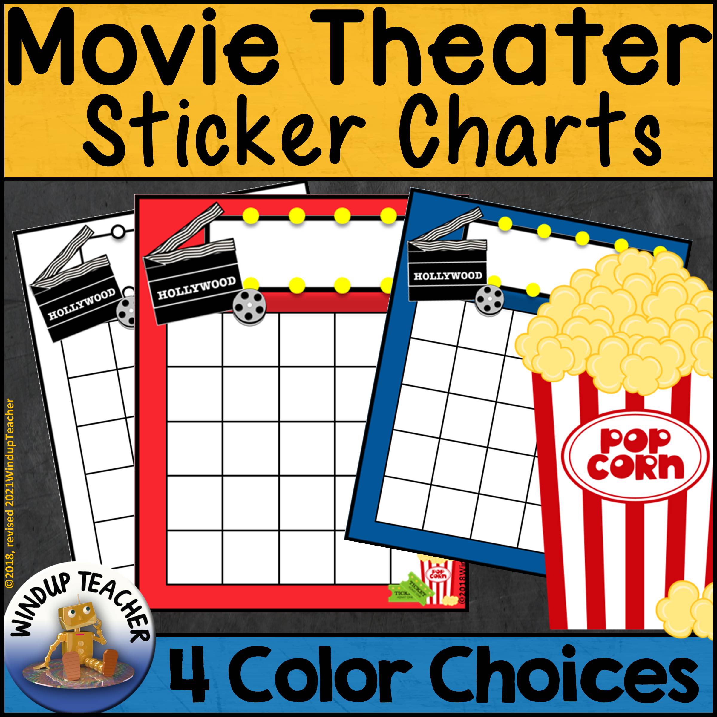 Movie Themed Sticker Charts