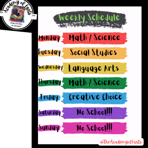 Weekly Schedule printable's featured image