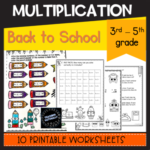 Back to School Multiplication Worksheets's featured image