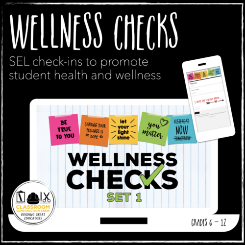 Wellness Checks 1 Google Forms daily SEL Mental Health check ins's featured image