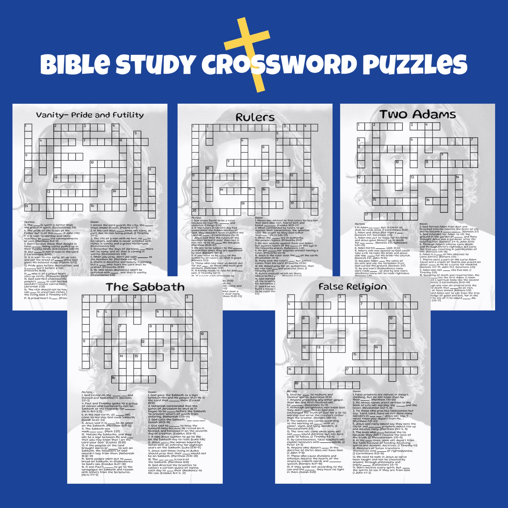 Bible Study Crossword Puzzles (Set 7)