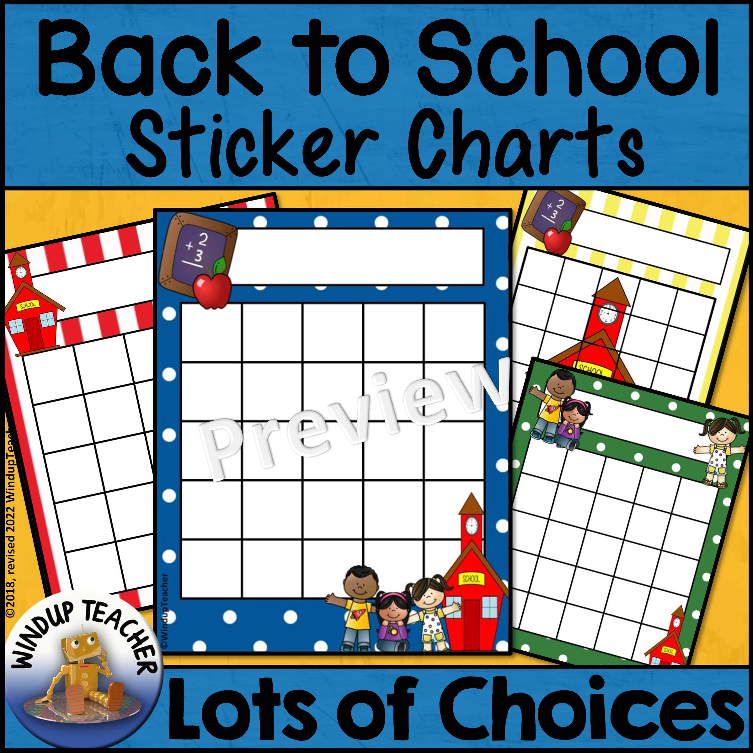 Back to School Sticker Charts