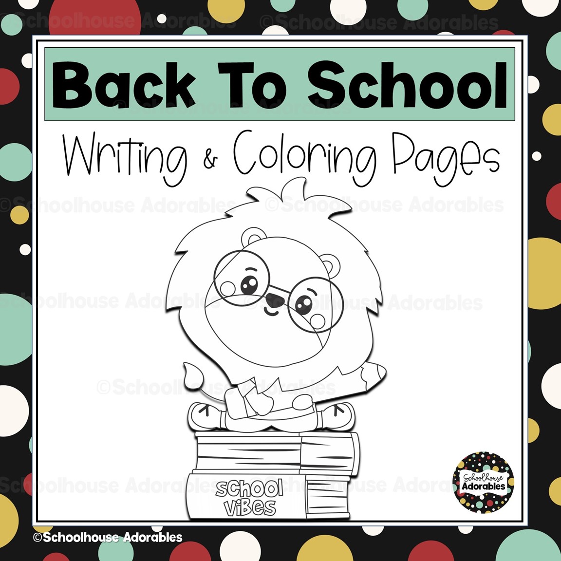 Back To School No Prep Print And Go Coloring Pages And Writing Paper | Preschool | Kindergarten | First Grade