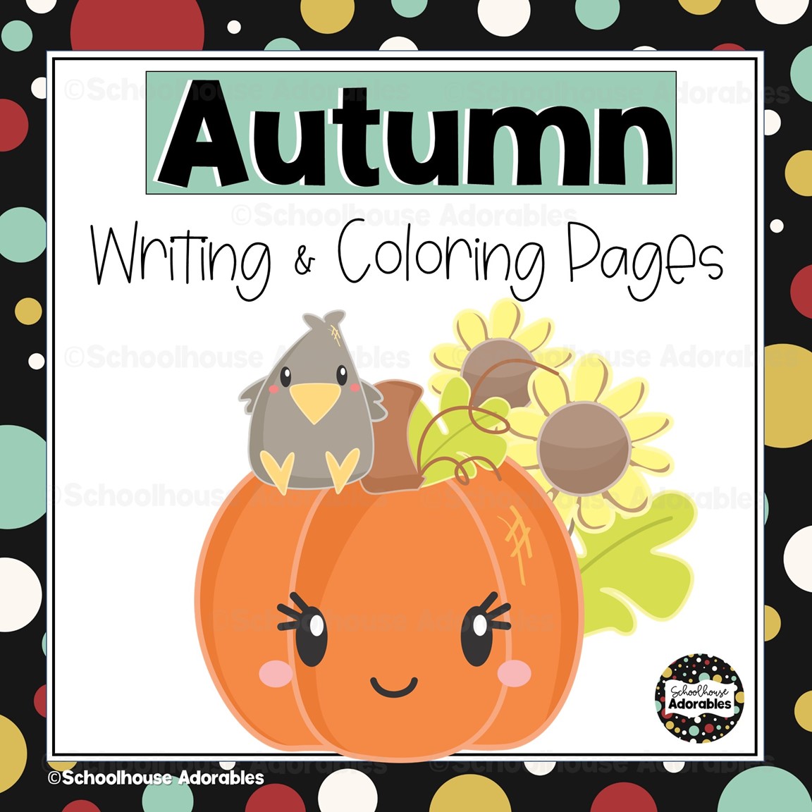 Fall Writing Paper And Coloring Pages | Autumn | Cute | No Prep | Lines And No Lines | Preschool | Kindergarten | First Grade