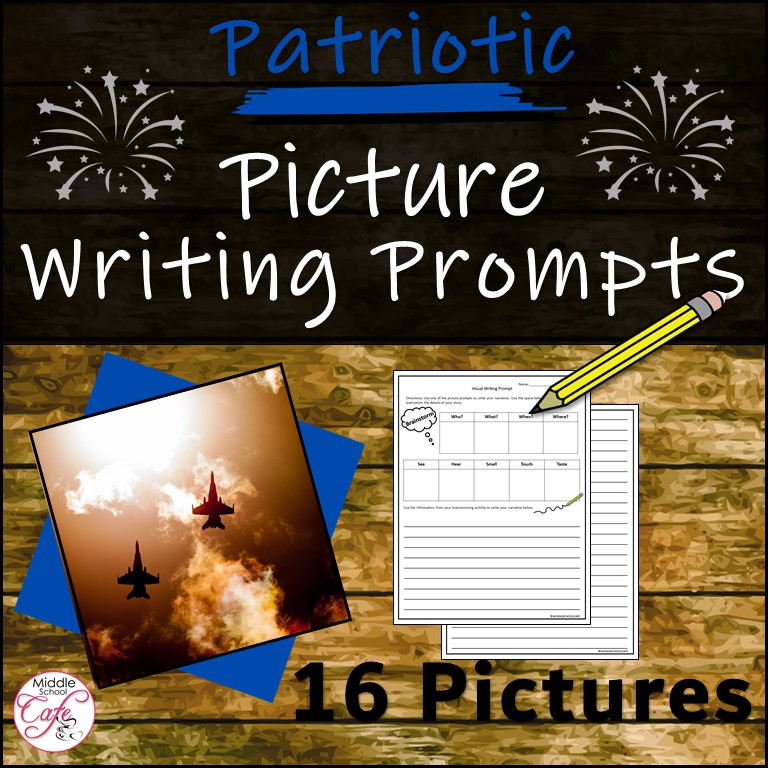 Narrative Writing Prompts Patriotic Picture Activity
