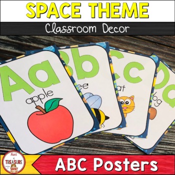 Space Theme Classroom Decor Alphabet Posters