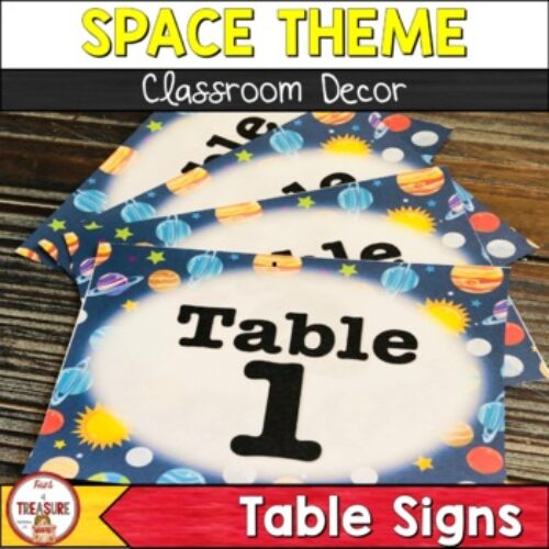 Space Theme Classroom Decor Table Number Signs's featured image