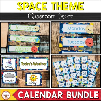 Space Theme Classroom Decor Calendar