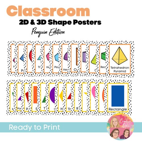 2D and 3D Shape Posters | Penguin Edition's featured image