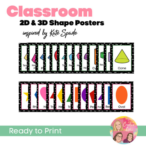2D and 3D Shapes Posters | inspired by Kate Spade's featured image