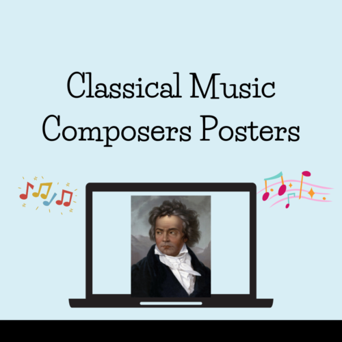 Classical Music Posters, Elementary Music Classroom, Bulletin Board Posters's featured image