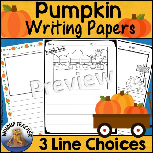 Pumpkin Writing Papers for Fall or Autumn's featured image