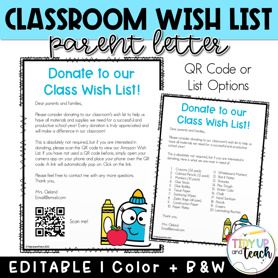 Classroom Donation Request Letter - Classful