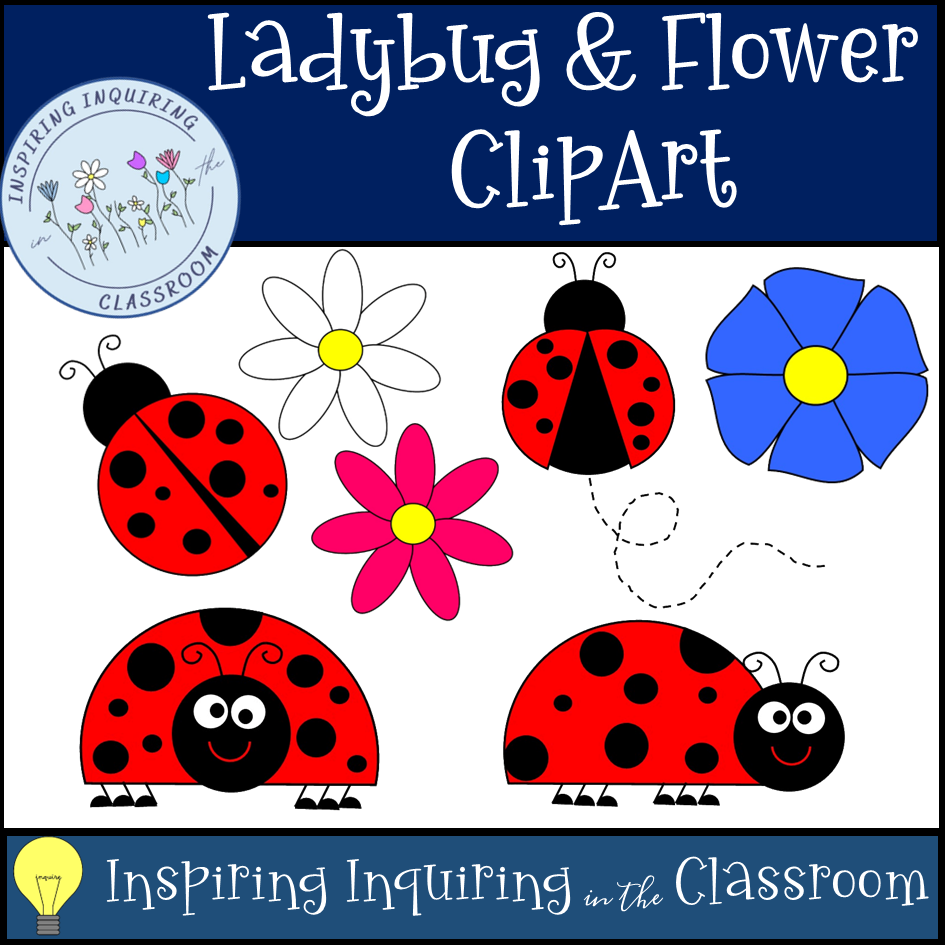 Ladybug & Flower Clipart