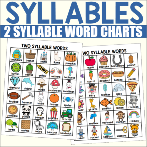 Two Syllable Words Chart Freebie's featured image