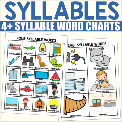 Four and More Syllable Word Charts's featured image