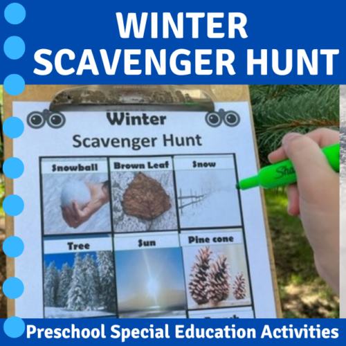 Winter Season Scavenger Hunt Vocabulary Activities Preschool Special Education's featured image