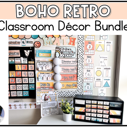 Retro Boho Classroom Decor Bundle's featured image