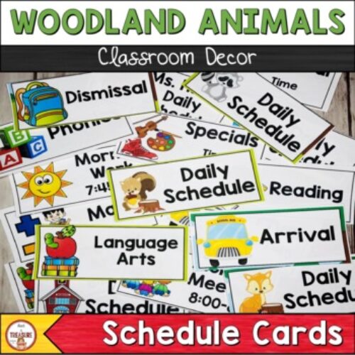 Woodland Animals Theme Classroom Decor | Visual Schedule and Labels's featured image