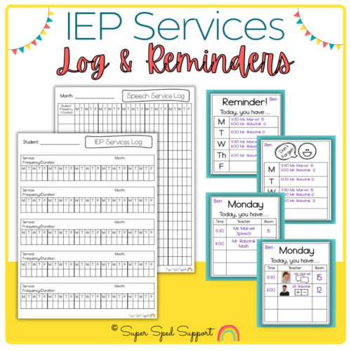 IEP Services Log & Reminders *Special Education*'s featured image