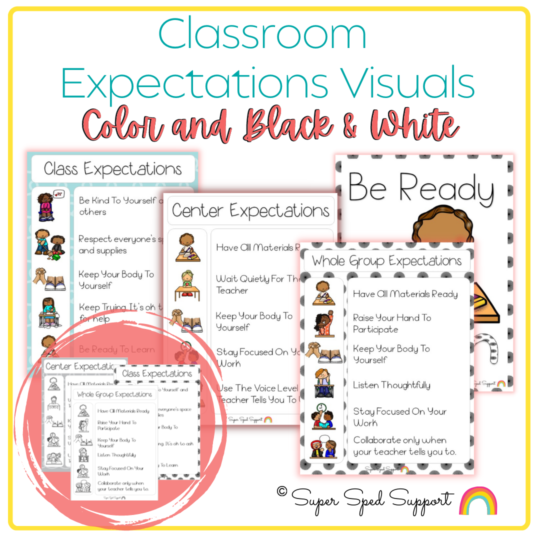 Classroom Rules & Expectations Visuals **Print & GO!**