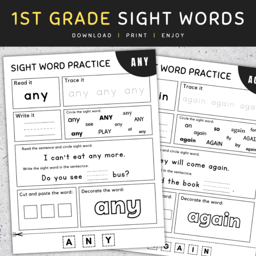 First Grade Sight Words: 1st Grade Sight Words Worksheets & Activities, [SET 1]'s featured image