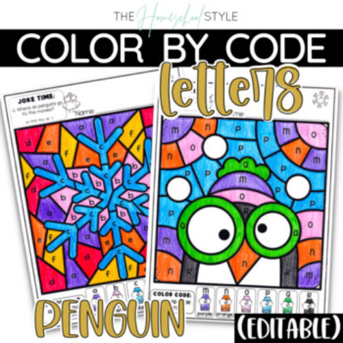 Color by Letter Penguin Theme Editable's featured image