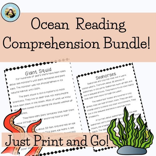 Ocean Animals Reading Comprehension Bundle!