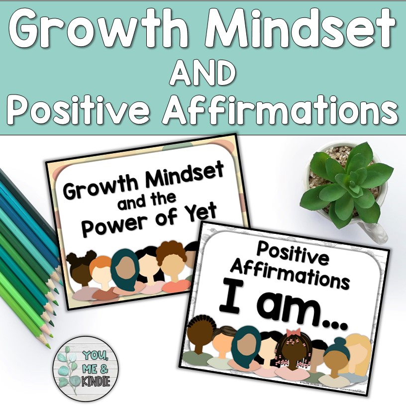 Boho Neutral Growth Mindset AND Positive Affirmations Pack